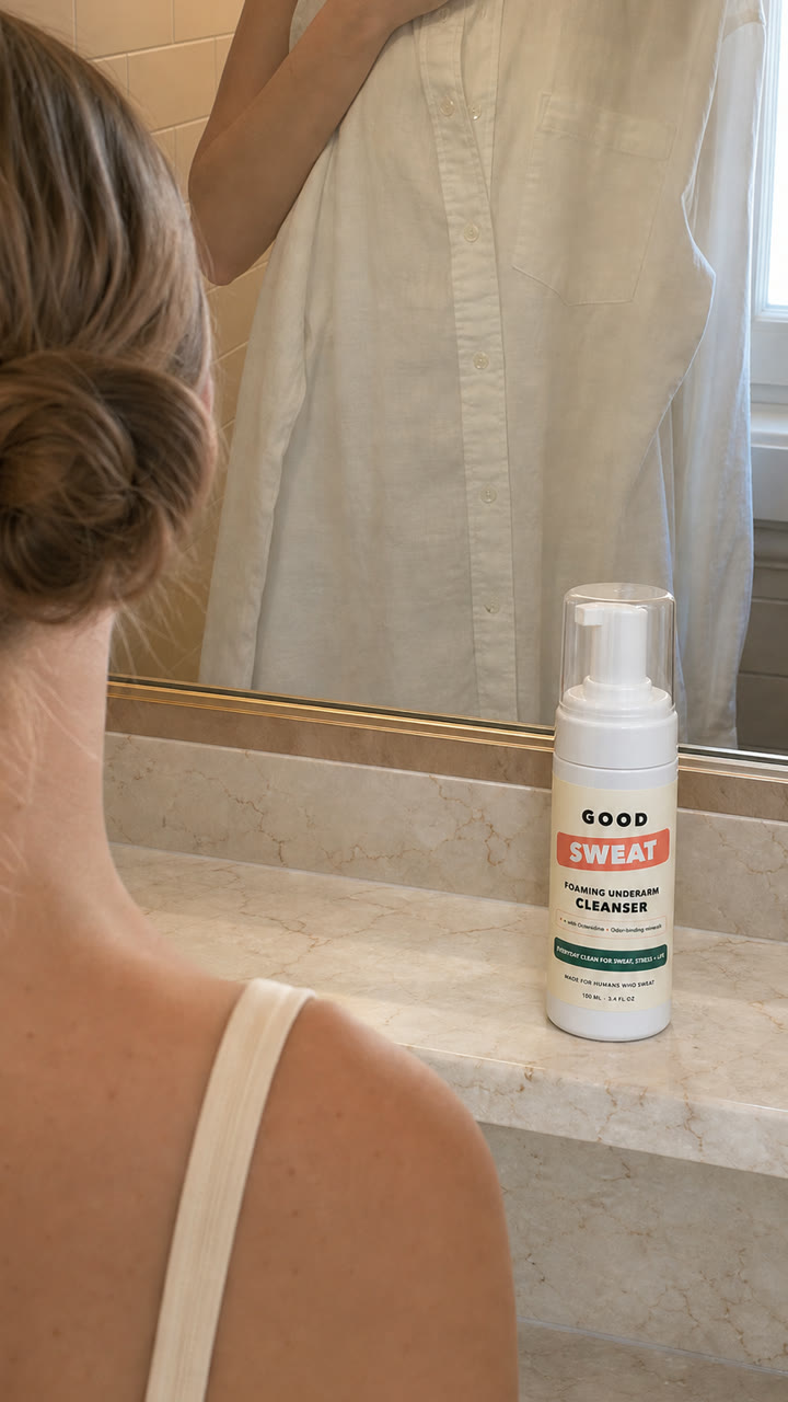 Reference image for a natural deodorant no cover-up reset UGC concept.